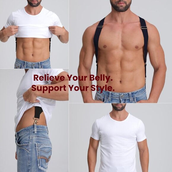 Heavy Duty Suspenders for Men Big and Tall Comfortable Adjustable Support - Picture 3 of 8